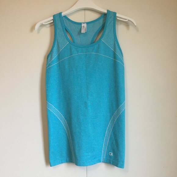 Gapfit Retro Ocean Blue Stretchy Soft Breathe Tank Top - Picture 15 of 16